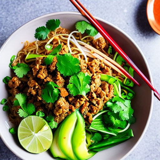 Larb Moo Noodle Bowl