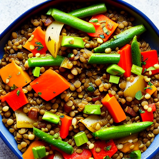 Vegetable and Lentil Bake Bowl