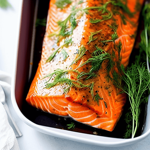 Baked Salmon with Lemon and Dill