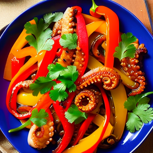 Sautéed Octopus with Peppers
