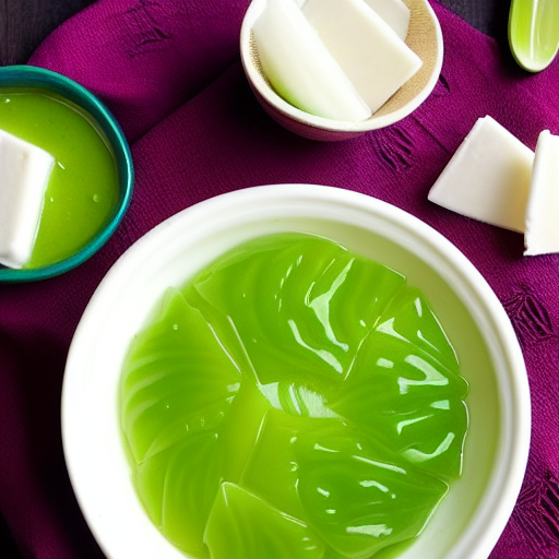 Pandan Coconut Jelly