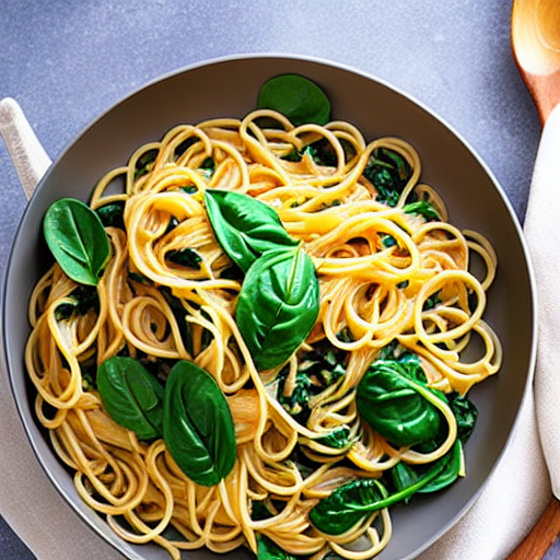 Pasta with Garlic and Spinach