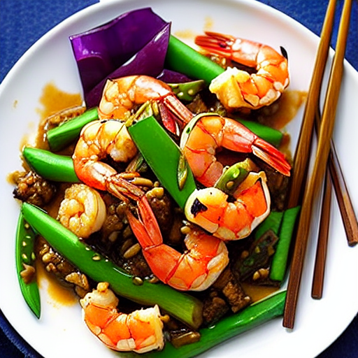 Eggplant and Shrimp Stir-Fry