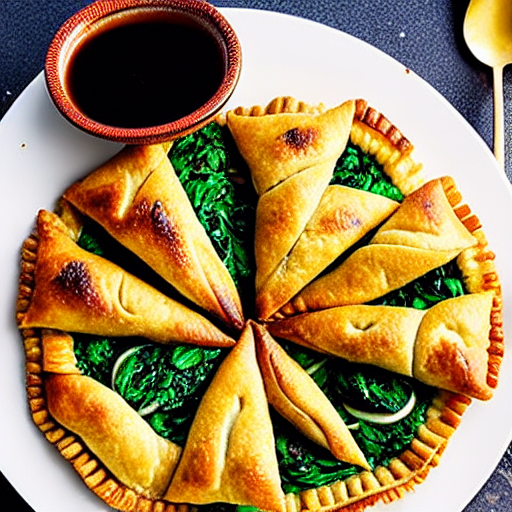 Briouat with Spinach