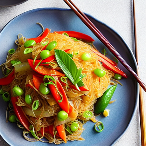 Vegetarian Stir-Fried Rice Noodles