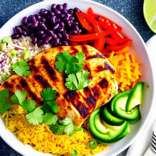 Halal Chicken Burrito Bowl