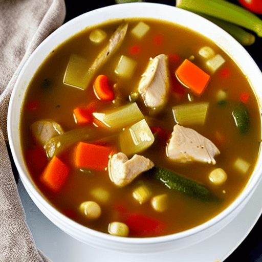 Savory Chicken and Vegetable Soup with Rice