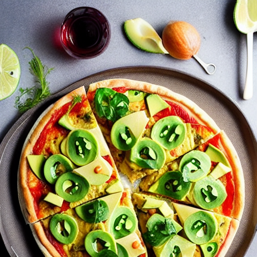 Salmon Avocado Pizza