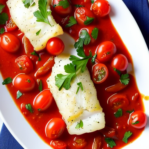 Baked Cod with Tomatoes