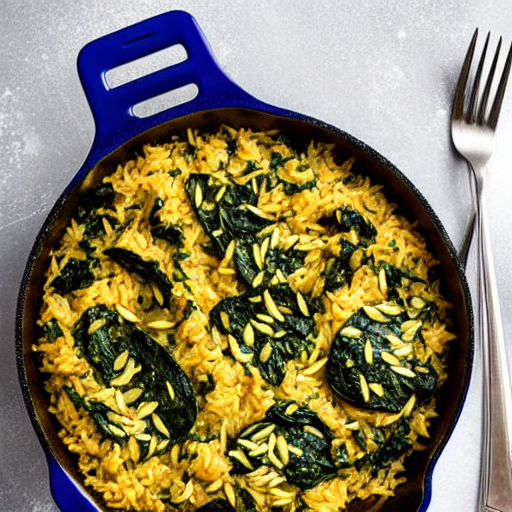 Baked Spinach with Rice