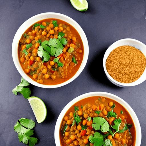 Savory Lentil and Vegetable Curry with Chickpeas