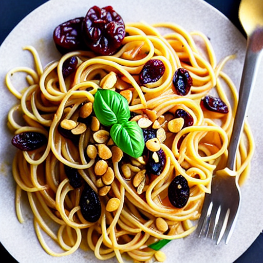 Pasta with Raisins and Nuts