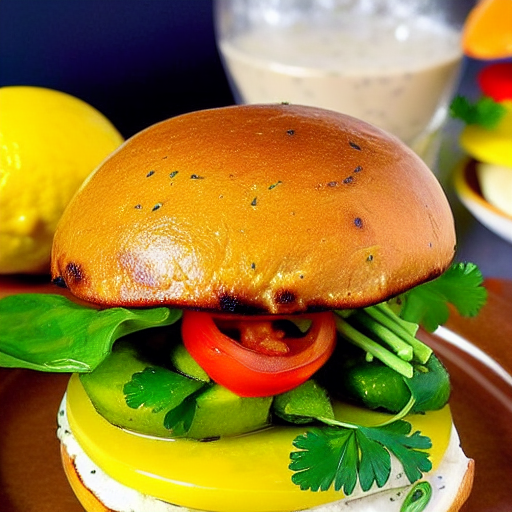 Cilantro-Lemon Burger