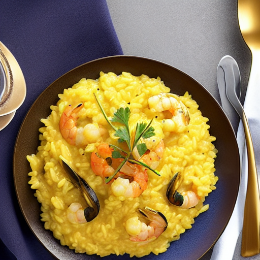 Saffron Risotto with Shrimp