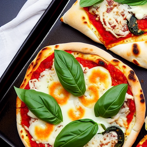 Pizza de Albahaca y Mozzarella