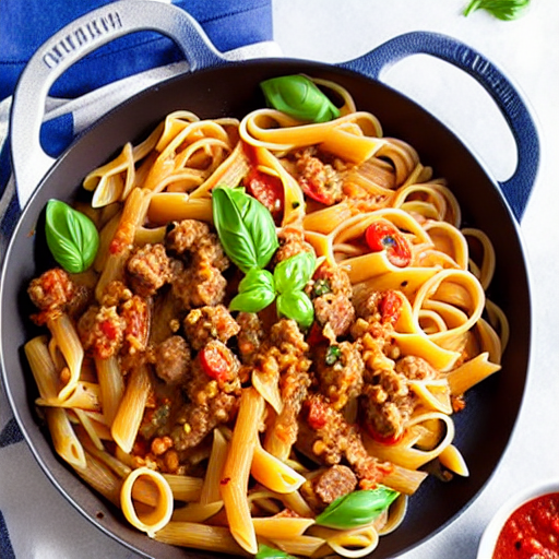 Pasta with Hot Italian Sausage