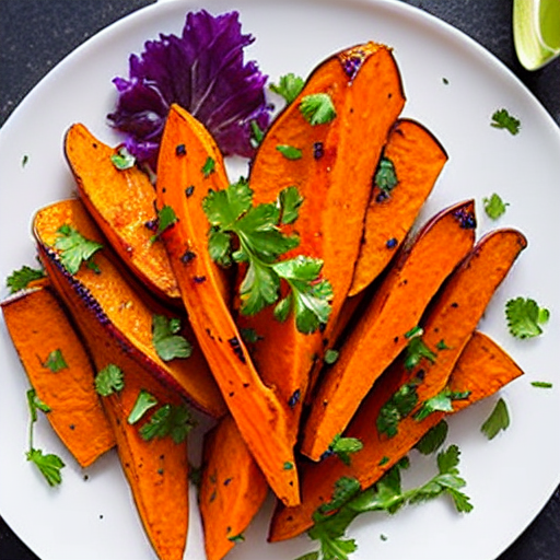 Honey Mustard Roasted Sweet Potatoes and Carrots with Spices and Herbs and Spices