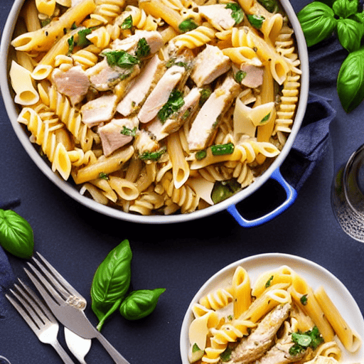Pasta with Chicken and Alfredo