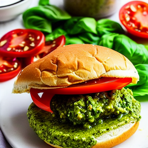 Burger di Pollo al Pesto
