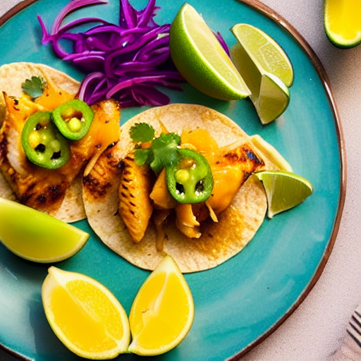 Tacos de Pescado al Piña y Limón
