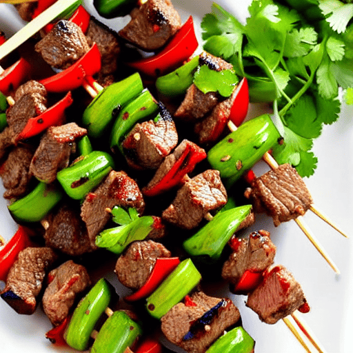 Cilantro Beef Skewers