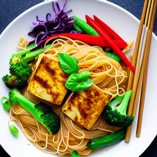 Rice Noodles with Tofu
