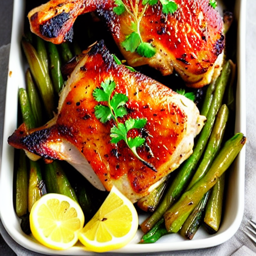 Lemon Garlic Roasted Chicken Thighs