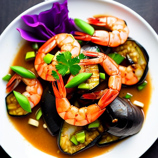 Braised Shrimp with Eggplant