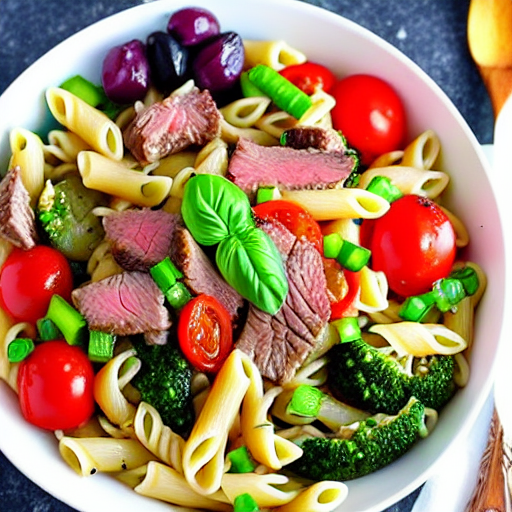 Beef and Vegetable Pasta Salad