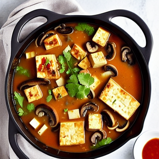 Mushroom and Tofu Hot Pot