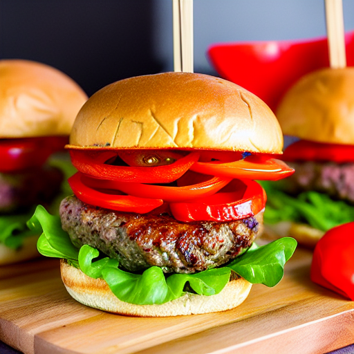 Roasted Red Pepper Burger