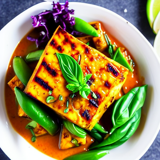 Baked Thai Basil Tofu