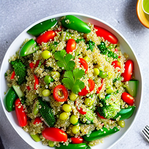 Vegetable and Rice Salad with Quinoa