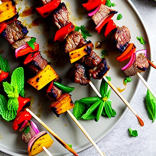 Minted Lamb Skewers