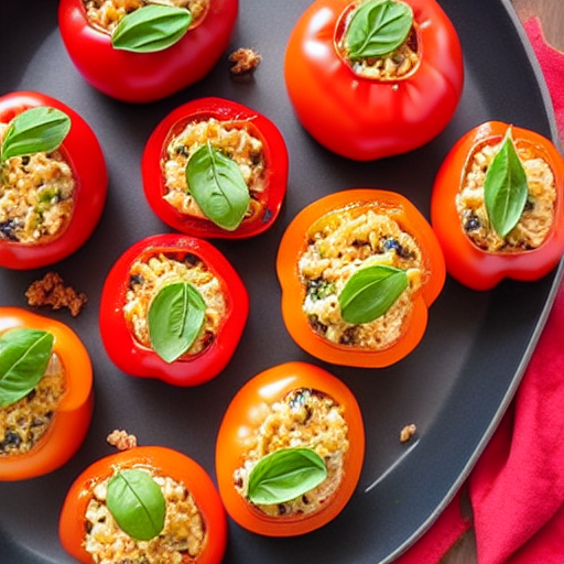 Vegetable and Cheese Stuffed Tomatoes