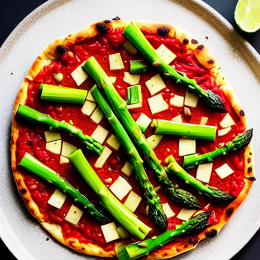 Pizza de Tofu y Espárragos