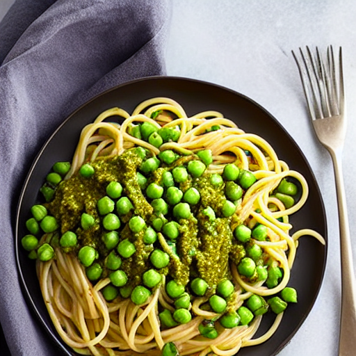 Pasta with Pesto and Peas