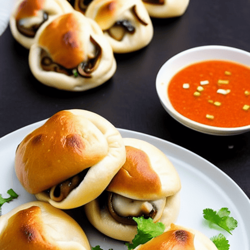 Mushroom and Cheese Bao