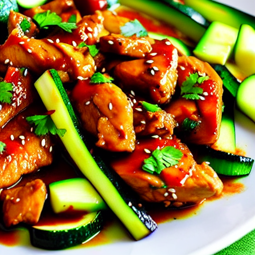 Stir-Fried Chicken with Zucchini