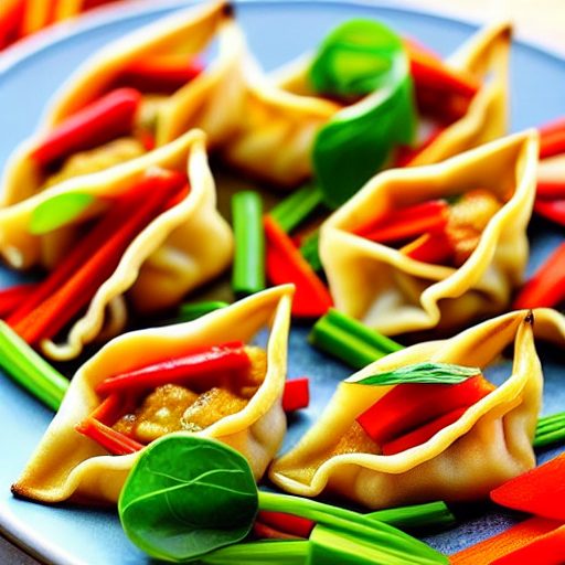 Vegetable Baked Wontons