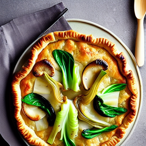 Bok Choy and Mushroom Pie