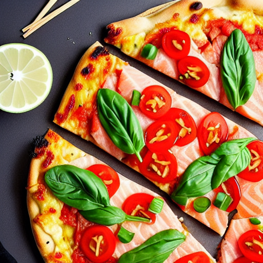 Miso Salmon Pizza