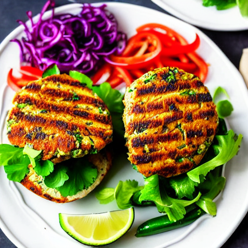 Keto Chermoula Chicken Burger