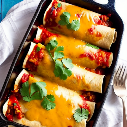 Vegetable and Bean Enchiladas