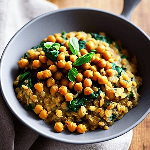 Savory Oatmeal with Spinach and Lentils and Chickpeas and Spinach and Lentils and Spinach