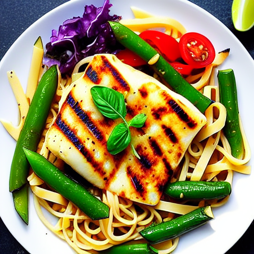 Grilled Halloumi Pasta
