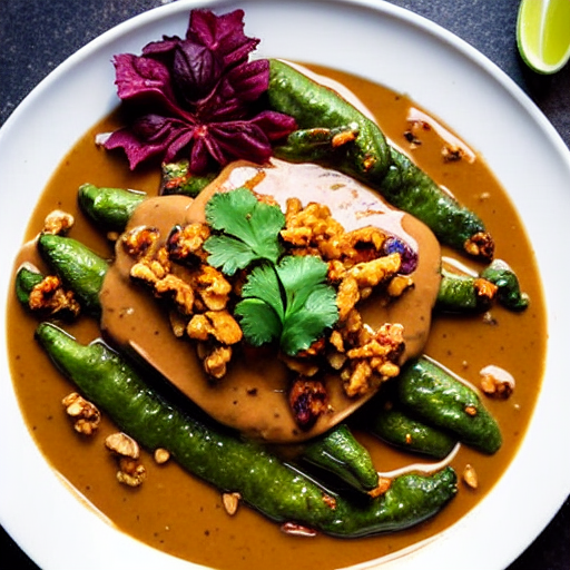Chiles en Nogada Vegano
