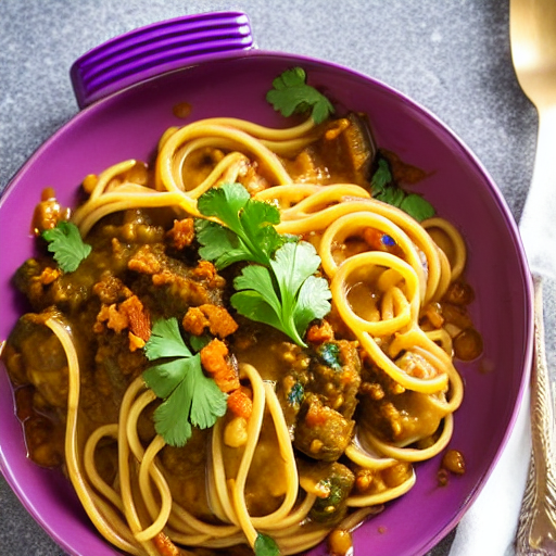 Macarrão com Molho de Berinjela