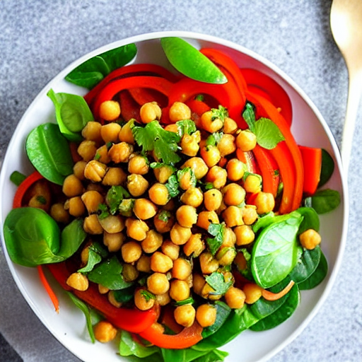 Vegetable and Chickpea Salad