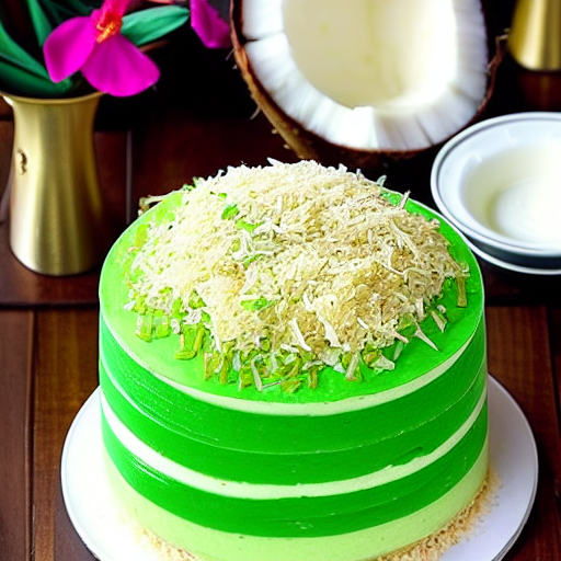 Coconut and Pandan Cake